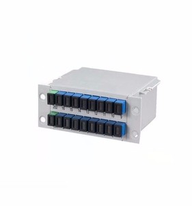 1x16 1*16 1 16 caja LGX <span class=keywords><strong>cassette</strong></span> tipo <span class=keywords><strong>de</strong></span> inserción fibra óptica PLC Splitter SC adaptador - Product Image 1