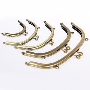 Vintage 8,5/10,5/12,5/15/20 CM Semicírculo Metal Bead Kiss Bronce Coser Marco Bolsa Cierre para Monedero Hardware Bolso de mano Accesorios - Product Image 1