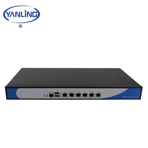 हेसवेल कोर i3 i7 19 इंच 1u Rackमाउंट सर्वर बैरबोन, छह इनटेल ग्बे लन समर्थन pfsense और Linux - Product Image 1