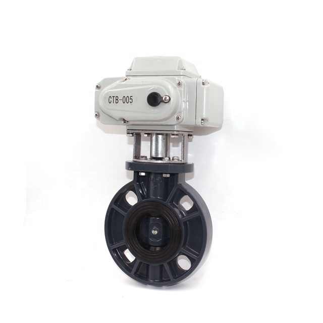 CTB Two Way Motorized Pvc Ball Valve With Electric Actuator 220V 380V 24V 12V