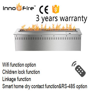 Inno yangın 36 inç gümüş veya siyah akıllı paslanmaz çelik otomatik biyo etanol wifi elektrikli şömine - Product Image 2