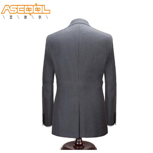 Su ordinazione Bello Sottile <span class=keywords><strong>Grigio</strong></span> 100% degli uomini di Lana Semi Formale del Vestito - Product Image 2