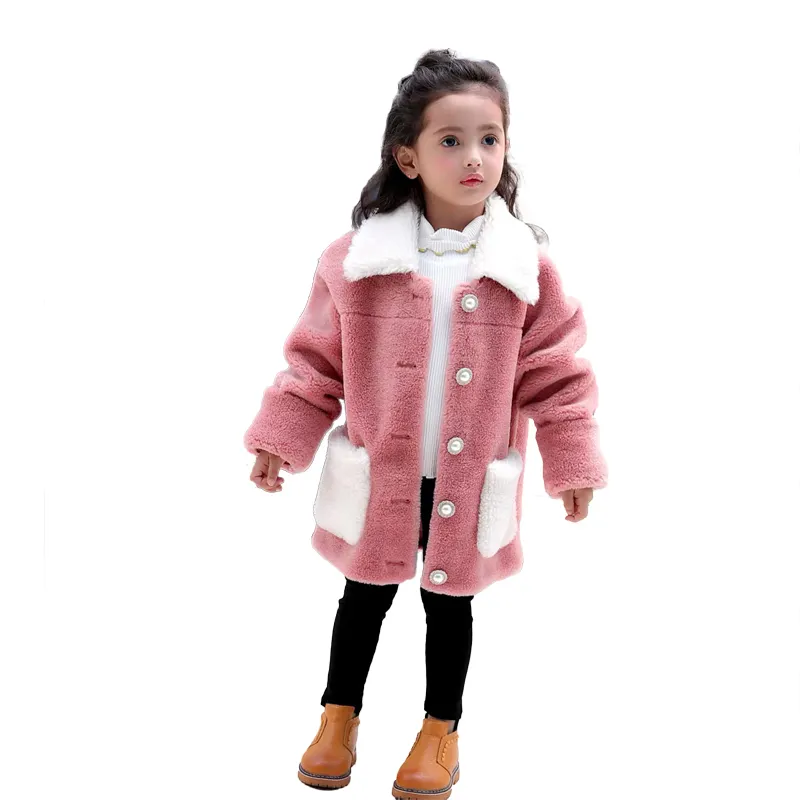 ماو ماو الفراء 2019 جديد وصول الفتيات تيدي معطف الشتاء لطيف الاطفال معطف Shearling