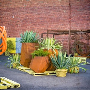 Fabrication de <span class=keywords><strong>pots</strong></span> de fleurs en Chine, jardinières suspendues décoratives en acier corten, grands <span class=keywords><strong>pots</strong></span> de <span class=keywords><strong>plantes</strong></span> d'intérieur - Product Image 3