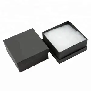 Z34BP 매트 블랙 크래프트 코튼 채워진 보석 선물 프리젠 테이션 재고 종이 상자 블랙