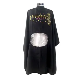 Hot-sale Polyester hair cutting High quality barber cape with window