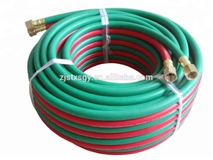 خرطوم لحام مطاطي EPDM مقاس 1/4 بوصة × 50 قدم مع وصلات نحاسية مقاس 9/16 بوصة، خرطوم مزدوج لمعدات اللحام والقطع - Product Image 3