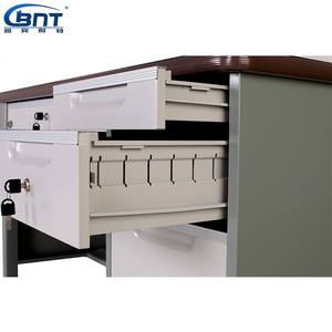 Bàn Văn Phòng Thư Ký Bằng Thép Thiết Kế Hiện Đại Mới Với Hai Bệ Bằng Thép - Product Image 5