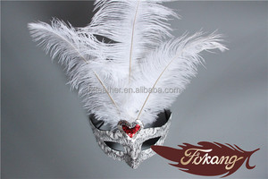 Blanchis Motif Autruche Plume <span class=keywords><strong>Masque</strong></span> Et Mascarade <span class=keywords><strong>Masque</strong></span> Pour articles de Fête - Product Image 1