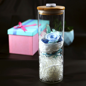 Botella de los deseos Led, arcoíris preservados, rosas eternas en cúpula de cristal para regalos del Día del Padre, venta al por mayor - Product Image 5
