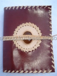 Wholesale Vintage Handmade Side Stitch Stone Strap Closure Hardcover <b>Leather</b> <b>Diary</b>-Gift - Product Image 2