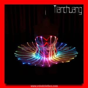 Dmx 512 gesteuert glow in <span class=keywords><strong>the</strong></span> dark tutu, childern kinder bauchtanz kurzen rock led, anpassen leuchten fancy kinder tutu - Product Image 4