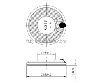 Loa Mylar Nam Châm Bên Trong Kim Loại Hình Tròn Nhỏ 26MM 8ohm Cho Thiết Bị Âm Thanh - Product Image 3