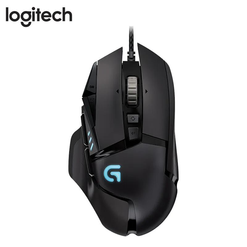 100% Asli Di Saham Logitech Gaming Mouse Grosir G502 Pahlawan Kinerja Tinggi Mouse Gaming Kabel Supplier