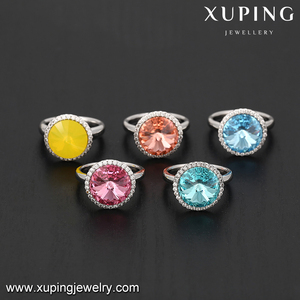 14526 Xuping haute qualité Swarovski bague ravissante avec diamant disponible en différentes couleurs pour les femmes - Product Image 4