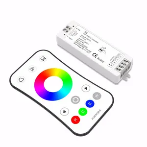 HOT 12V 24VスマートRGB LEDストリップコントローラーキット3チャンネルLEDライトコントローラーRFワイヤレスRGBリモコン調光器