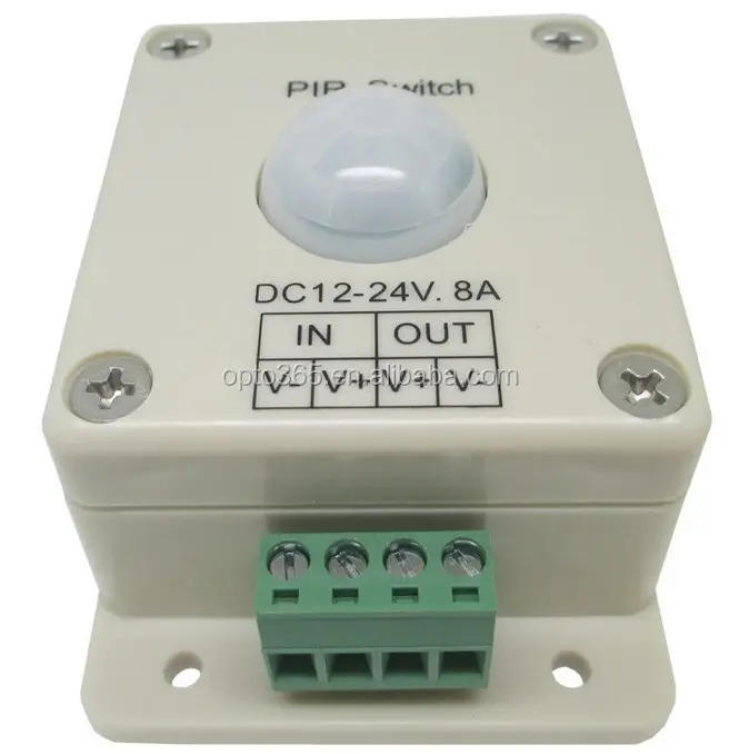 Iluminación LED Interruptor de sensor de movimiento de actividad del cuerpo humano 12 voltios DC IR Luz infrarroja PIR Interruptor de control de encendido y apagado