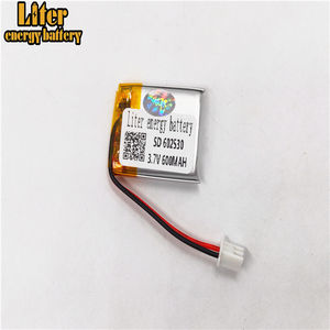 Штекер <span class=keywords><strong>2</strong></span>,0-<span class=keywords><strong>2</strong></span> P 602530 600 mah 3,7 v перезаряжаемая lipo батарея солнечная литий-ионная полимерная литиевая батарея с PCM - Product Image 1