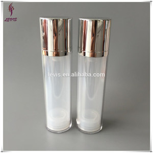 Doble pared de plástico 4 oz cosméticos botellas sin aire con tapa de plata - Product Image 6