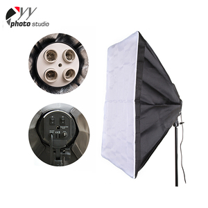 Groothandel Aanpasbare Hoge Kwaliteit Fotografie Soft Box Studio 4 Heads E27 Lamp Socket Opvouwbare Softbox