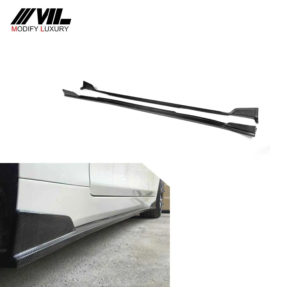 New Arrival Q50 Carbon Fiber Side Skirts Extensions for Infiniti 2014 UP