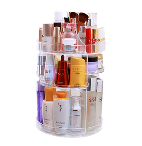 Có thể điều chỉnh <span class=keywords><strong>360</strong></span> độ xoay mỹ phẩm lưu trữ hiển thị trường hợp rõ ràng minh bạch trang điểm tổ chức - Product Image 6