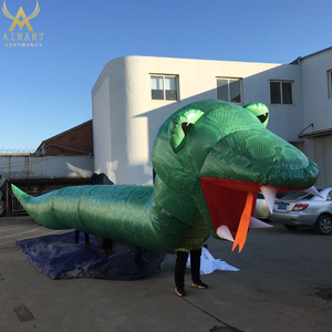 Yantai Airart — costume de carnaval géant, serpent vert <span class=keywords><strong>gonflable</strong></span>, <span class=keywords><strong>dragon</strong></span>, marionnette de marche - Product Image 2