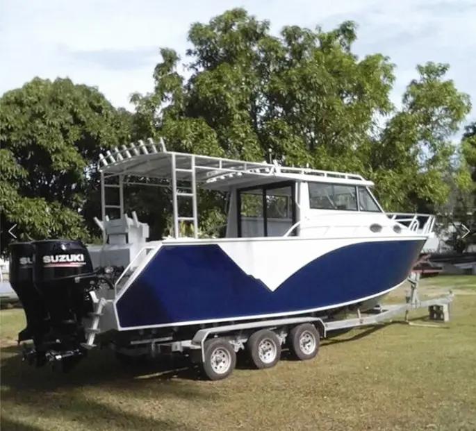 Vie Cabine Fermée Bateau En Aluminium pour la Pêche