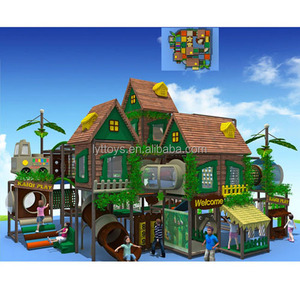 Aire de jeu Happy zone pour enfants, en bois, équipement d'intérieur, terrain de jeux utilisé, diapositives, 1 pièce - Product Image 6