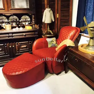 Kernuvilla — canapé inclinable en cuir véritable, style rétro américain, vintage, chaise de salon, fauteuil de selle