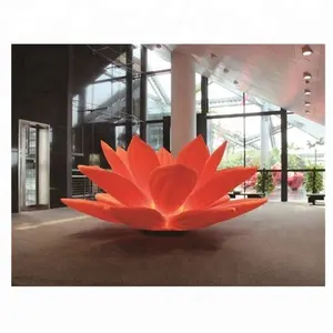 Lotus inflável rosa bonita/grande flor inflável para decoração ao ar livre