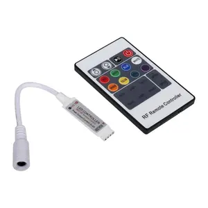 Mini RF RGB LED Controller Dimmer DC 5V-24V 12A 17 Keys Wireless Remote Control For Changing LED Strip Lights