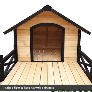 Fabrika özel çevre dostu taşınabilir Pet ev ucuz ahşap köpek evi açık kulübesi - Product Image 4