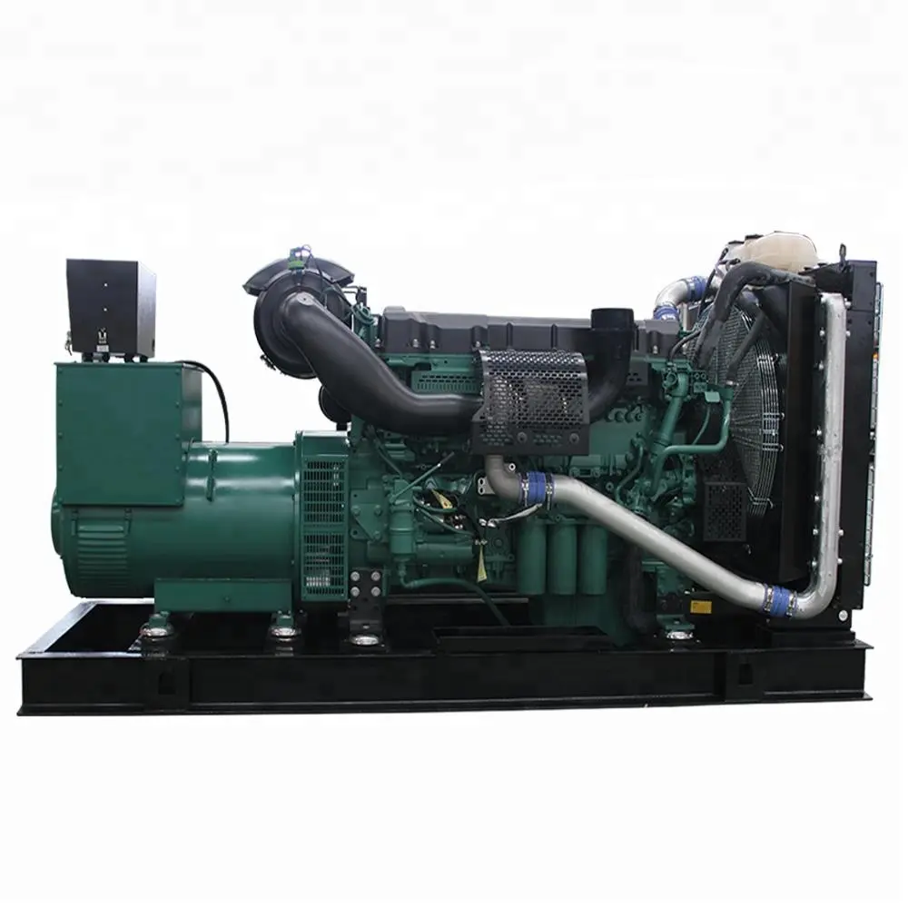 Sıcak satış marka adı motor VOLVO 360kw 50hz 3 faz jeneratör makinesi 360kw sessiz açık tip güç jeneratörü taşınabilir