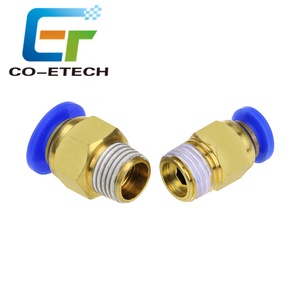 PC4-01ดันทรงนิวเมติกขนาด1.75มม. PC6-01 3.0มม. สำหรับเครื่องพิมพ์3D V5ตัวเชื่อมต่อหัว J-HEAD แบบระยะไกล - Product Image 3