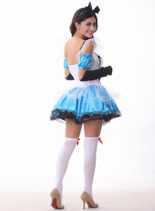 Onen Halloween Cosplay Fantaisie Robe Bonne Tenue Alice <span class=keywords><strong>Au</strong></span> Pays <span class=keywords><strong>Des</strong></span> Merveilles Femme Costume - Product Image 3