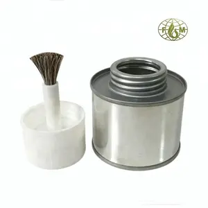 100 克胶水锡罐，用于包装 pvc 水泥溶剂的金属粘合剂罐，带刷的胶水罐