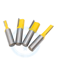 L-N039 4 buah batang YG6, Set mata Router lurus karbida YG6 Diameter 1/2 inci 1/4 inci 3/8 inci 5/8 inci