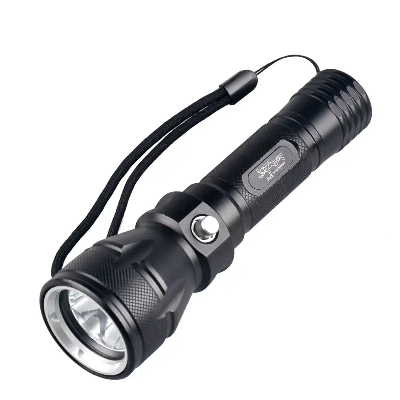 IP68 Diving Flashlight Aluminum Alloy 3 Modes 10W Led Underwater Flashlight Diving Torch