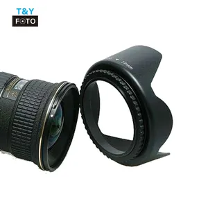 Capuz de lente de tulipa do oem 77mm para lente de câmera digital slr