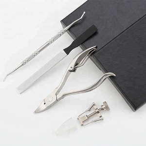Profesión 4PCs Kit de uñas encarnadas Herramientas de pedicura portátiles Acero inoxidable Lima de uñas Lifter Corrector Essential Nail Clipper - Product Image 5