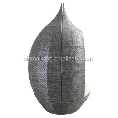 New arrival modernl beach all-weather wicker round daybed