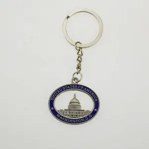 Washington DC USA White House Souvenir Metal Die Cast Keychain