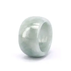 New Design 2018 Natural Jade 12mm Domed Thumb Men Ring