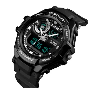 Quality men Analog Digital Japan Quartz Sport 5atm waterproof watch for men skmei 1357