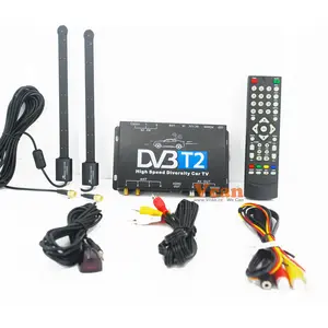 Dvb-t2 met antenne Auto DVB-T22 Twee Tuner Antenne Diversiteit Digitale Tv-ontvanger Rusland Thailand