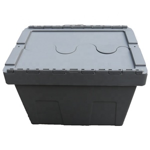 QS Stackable <strong>Nestable</strong> Moving <strong>Crate</strong> With <strong>Lids</strong> Rectangle <strong>Plastic</strong> Food Packaging Fruit Container With Cover <strong>Lid</strong> Wholesale - Product Image 5
