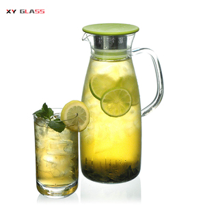 Tapa de filtro colador de estilo español moderno jarra de vidrio térmico hecha a mano de té de agua fría - Product Image 2