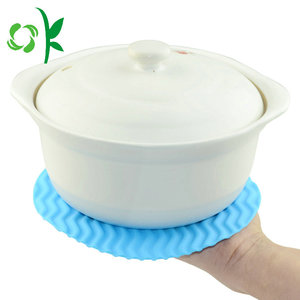 2017 nuevos productos ligero y fiable forma redonda silicona pot mat - Product Image 4