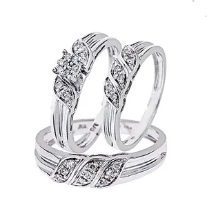 Factory Manufacturing wedding ring trio set